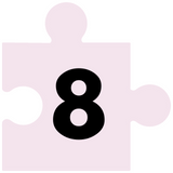 jigsaw puzzle piece with number